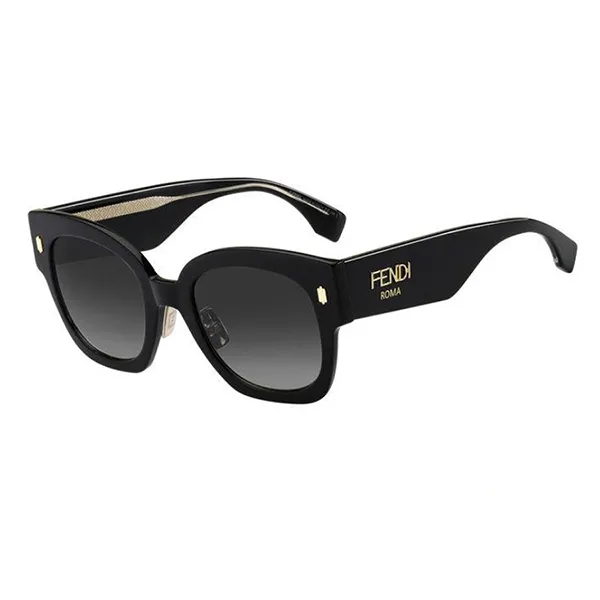 Kính Mát Nữ Fendi Square Sunglasses FF 0458GS 0807 9O Màu Đen