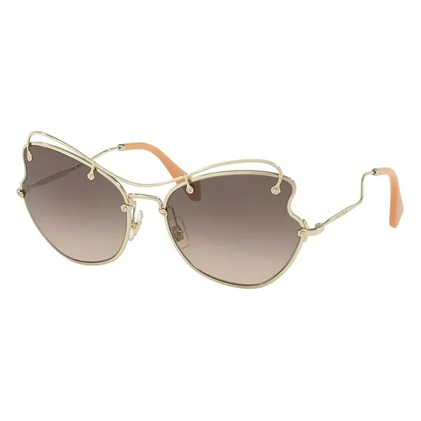 Kính Mát Nữ Miu Miu Pale Gold Metal Sunglasses MU 56RS ZVN3D0 Màu Nâu Gradient
