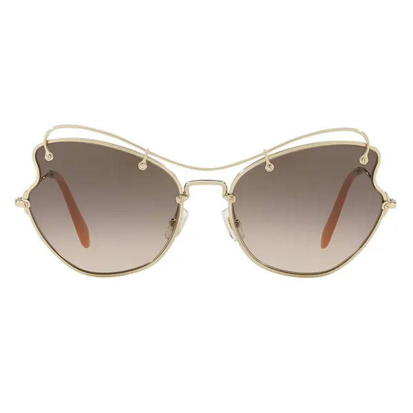 Kính Mát Nữ Miu Miu Pale Gold Metal Sunglasses MU 56RS ZVN3D0 Màu Nâu Gradient