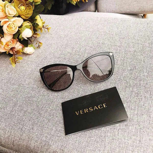 Kính Mát Nữ Versace Cat Eye Sunglasses VE4345 Màu Đen - Kính mắt - Vua Hàng Hiệu