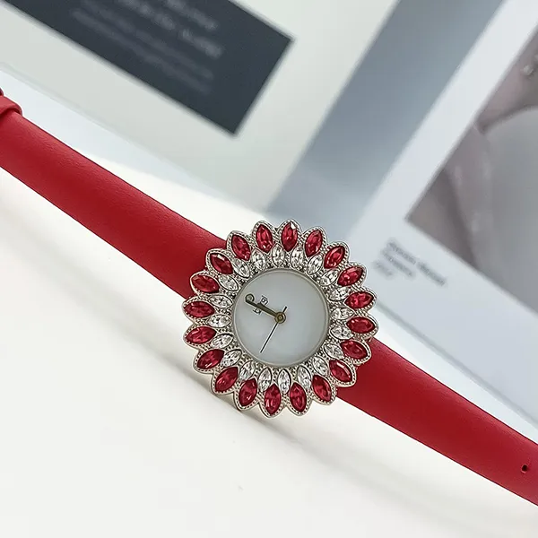 Mặt Đồng Hồ Dây Chuyền Nữ Burgi BUR273 Watch & Pendant Màu Đỏ