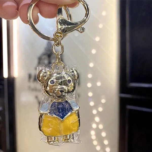 Móc Khóa Charm TTWN BEAR Bear Màu Xanh Vàng