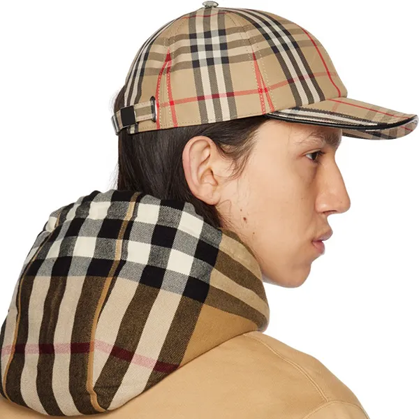 Mũ Burberry Beige Check Cap 8068041-A7028 Màu Be Size S - Mũ nón - Vua Hàng Hiệu