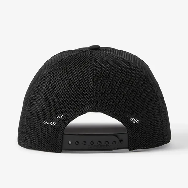 Mũ Burberry Horseferry Motif Cotton And Mesh Baseball Cap Màu Đen Size S
