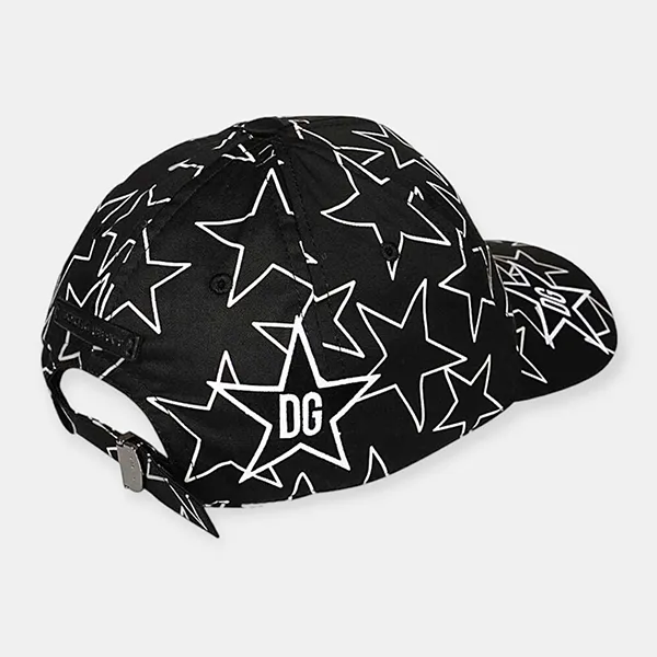 Mũ Dolce & Gabbana D&G Star Dg Logo Baseball Hat In Black DG4777 Màu Đen