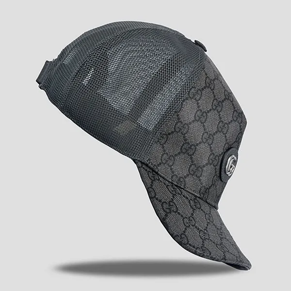 Mũ Gucci GG Supreme Baseball Hat 733927 4HAXN 8761 Màu Xám Đen Size M - Mũ nón - Vua Hàng Hiệu
