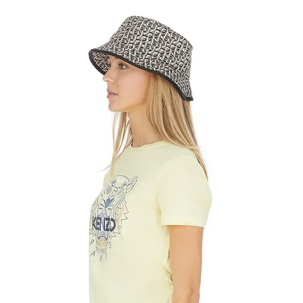 Mũ Kenzo Jacquard Bucket Hat Màu Đen Trắng