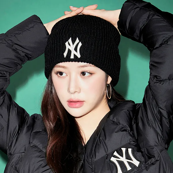Mũ Len MLB Beanie New York Yankees 3ABNM0726-50BKS Màu Đen