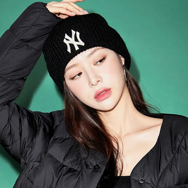 Mũ Len MLB Beanie New York Yankees 3ABNM0726-50BKS Màu Đen