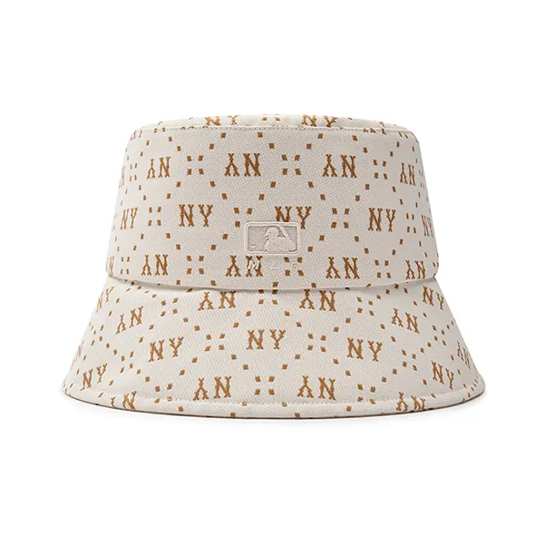 Mũ MLB Bucket Diamond Monogram New York Yankees 3AHTM063N-50CRD Màu Kem