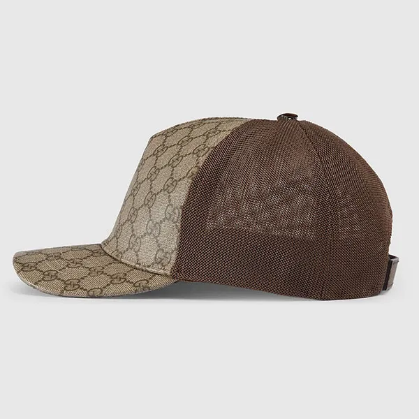 Mũ Nam Gucci GG Supreme Baseball Hat Màu Nâu Size M