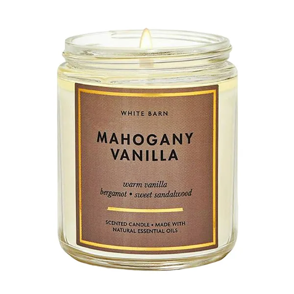 Nến Thơm Bath & Body Works Mahogany Vanilla Candle 198g - Nến thơm - Vua Hàng Hiệu