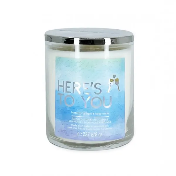 Nến Thơm Bath & Body Works Single Wick Candle Butterfly Here's To You SMV0011 227g - 2