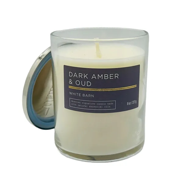 Nến Thơm Bath & Body Works Single Wick Candle Dark Amber & Oud 227g - Nến thơm - Vua Hàng Hiệu