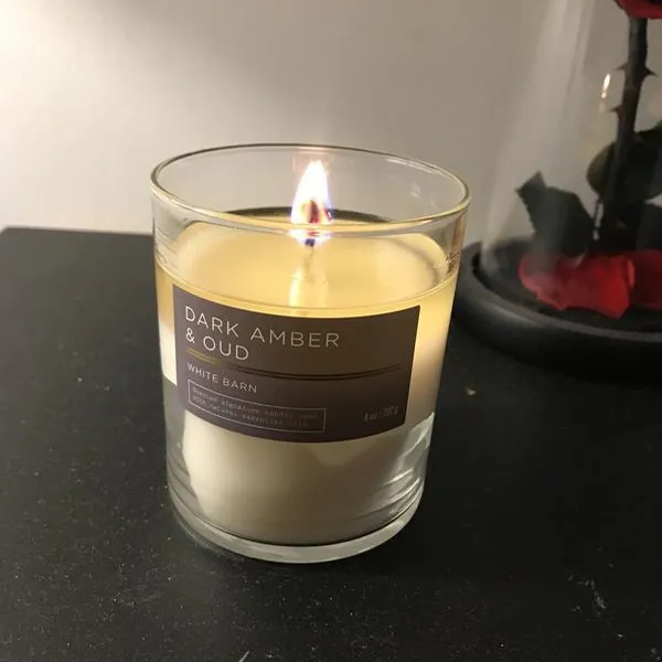 Nến Thơm Bath & Body Works Single Wick Candle Dark Amber & Oud 227g - Nến thơm - Vua Hàng Hiệu