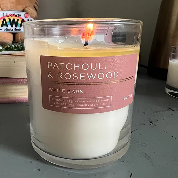 Nến Thơm Bath & Body Works Single Wick Candle Patchouli Rosewood 227g - 3