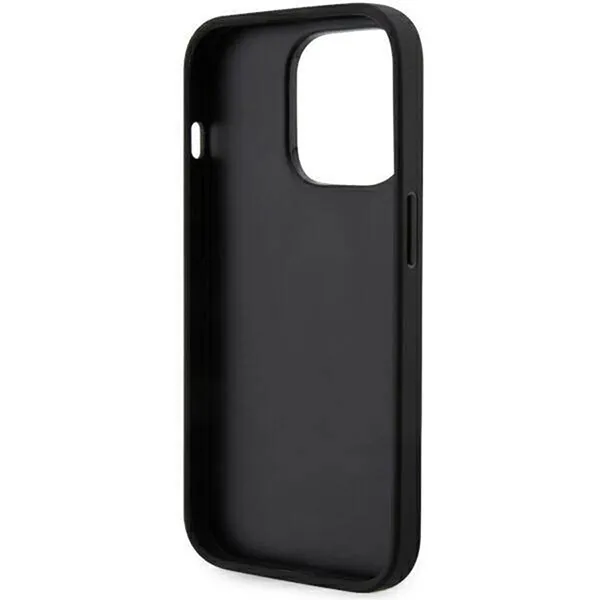 Ốp Điện Thoại Karl Lagerfeld Hardcase Saffiano Karl & Choupette Embossed Iphone 14 Pro Màu Đen