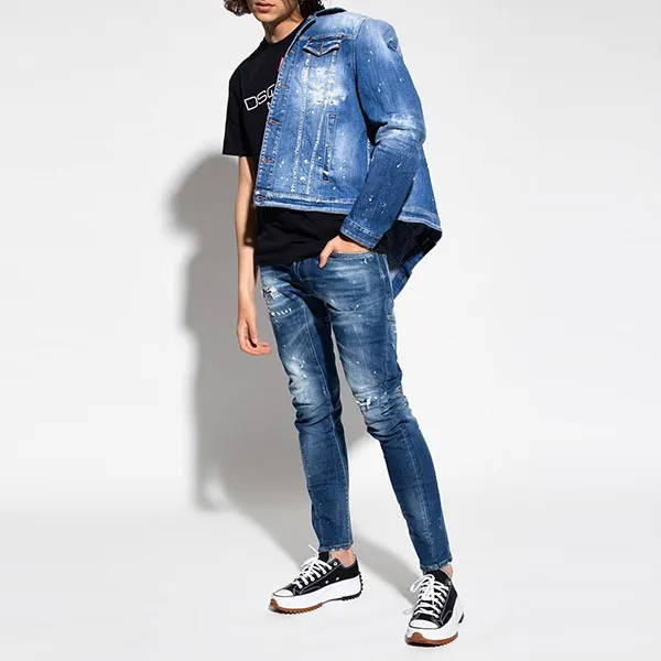 Quần Jean Nam Dsquared2 S74LB0970 Màu Xanh Đậm Size 48