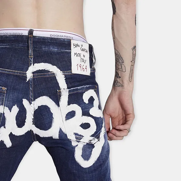 Quần Jean Nam Dsquared2 S74LB1074S30342470 Màu Xanh Đậm Size 48