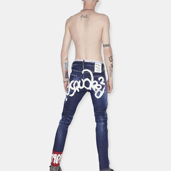 Quần Jean Nam Dsquared2 S74LB1074S30342470 Màu Xanh Đậm Size 48