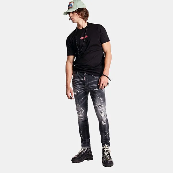 Quần Jean Nam Dsquared2 S74LB1296S30503900 Màu Đen Xám Size 48 - Thời trang - Vua Hàng Hiệu