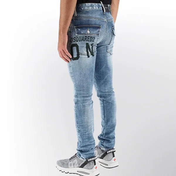 Quần Jean Nam Dsquared2 S79LA0049 Màu Xanh Nhạt Size 44 - Thời trang - Vua Hàng Hiệu