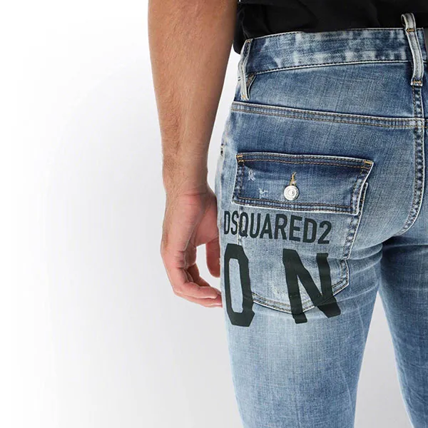 Quần Jean Nam Dsquared2 S79LA0049 Màu Xanh Nhạt Size 44 - Thời trang - Vua Hàng Hiệu