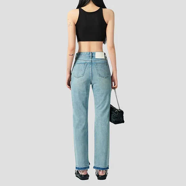 Quần Jean Nữ SMFK Blue Dancer Straight UP009BL Màu Xanh - Thời trang - Vua Hàng Hiệu