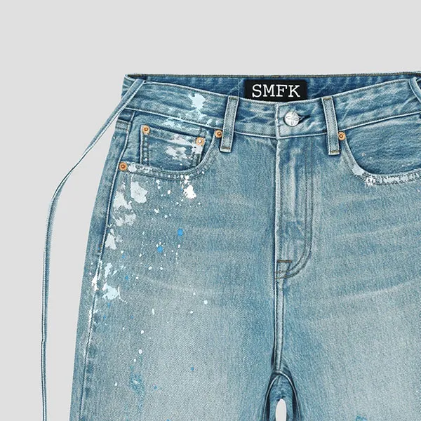 Quần Jean Nữ SMFK Blue Dancer Straight UP009BL Màu Xanh - Thời trang - Vua Hàng Hiệu