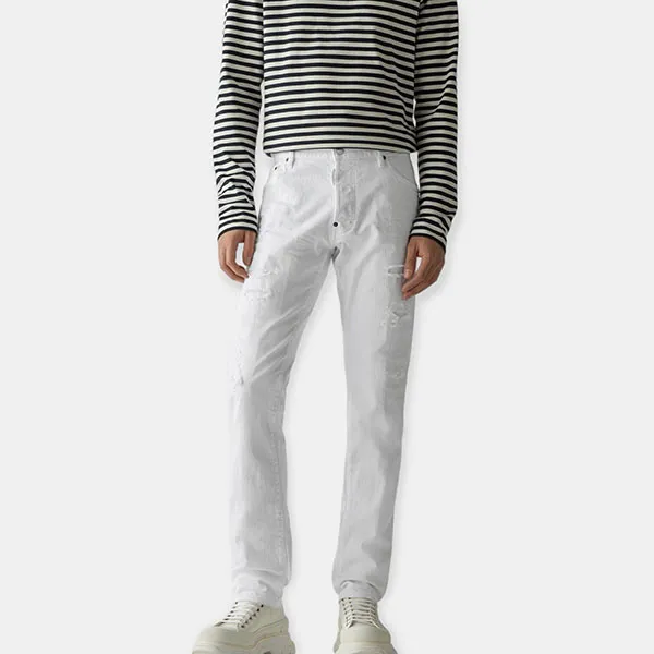 Quần Jean Nam Dsquared2 S71LB0911S30733100 Màu Trắng Size 44 - Thời trang - Vua Hàng Hiệu