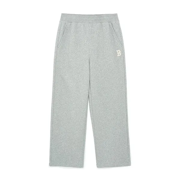 Quần Nỉ MLB Basic Medium Boston Red Sox 3APTB0234-43MGS Ống Rộng Màu Xám