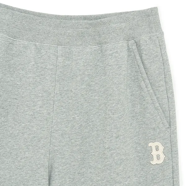 Quần Nỉ MLB Basic Medium Boston Red Sox 3APTB0234-43MGS Ống Rộng Màu Xám