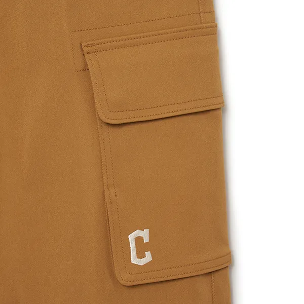 Quần Ống Rộng Nữ MLB Basic Logo Cotton Wide Cargo Pants Cleveland Guardians 3FWPB0134-45CAS Màu Nâu Camel Size XS - Thời trang - Vua Hàng Hiệu