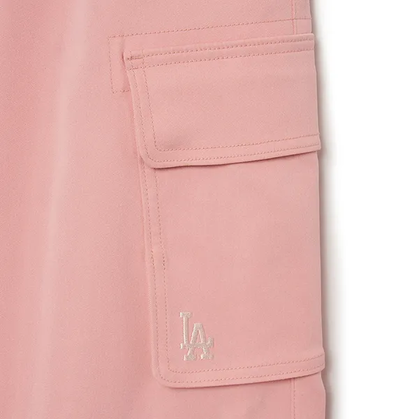 Quần Ống Rộng Nữ MLB Basic Logo Cotton Wide Cargo Pants LA Dodgers 3FWPB0134-07PCS Màu Hồng - Thời trang - Vua Hàng Hiệu