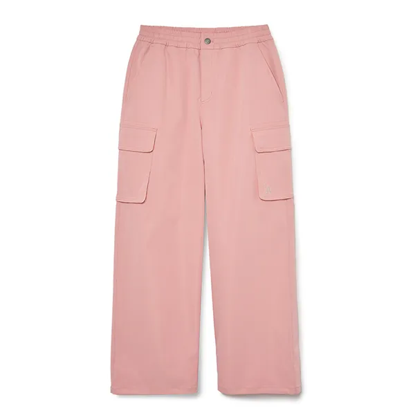 Quần Ống Rộng Nữ MLB Basic Logo Cotton Wide Cargo Pants LA Dodgers 3FWPB0134-07PCS Màu Hồng - Thời trang - Vua Hàng Hiệu