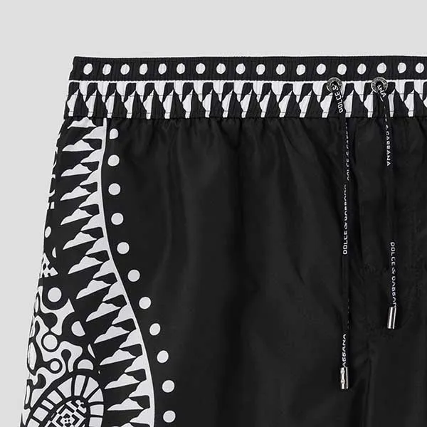 Quần Short Nam Dolce & Gabbana D&G Heart Logo Printed M4A12T FHMNL HA3TV Màu Đen