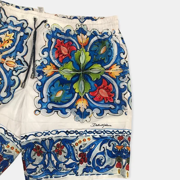 Quần Short Nam Dolce & Gabbana D&G M4A13THHMJM Màu Xanh Trắng Size 5 - Thời trang - Vua Hàng Hiệu