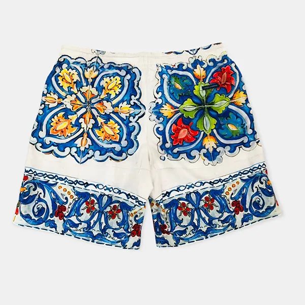 Quần Short Nam Dolce & Gabbana D&G M4A13THHMJM Màu Xanh Trắng Size 5 - Thời trang - Vua Hàng Hiệu