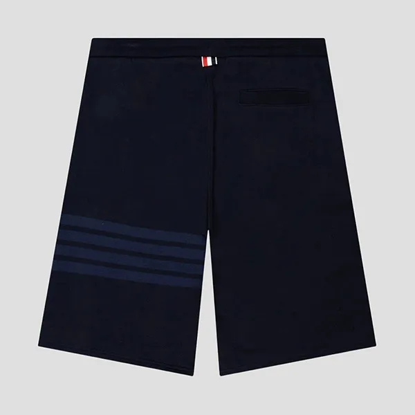 Quần Short Nam Thom Browne With 4 Bar Printed MJQ012A 06910 415 Màu Xanh Navy