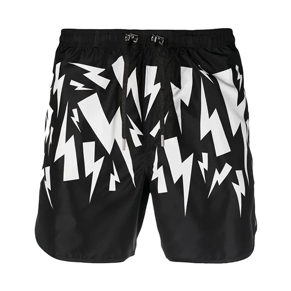 Quần Shorts Nam Neil Barrett PBCB012U044 Màu Đen Trắng Size L