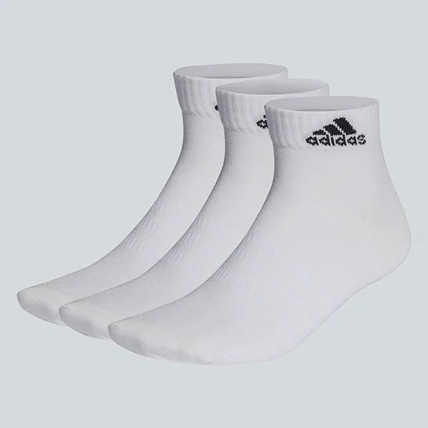 Set 3 Đôi Tất Adidas Thin And Light Ankle Pairs HT3468 Màu Trắng