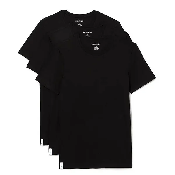 Set Áo Thun Nam Lacoste Men's 3-Pack Slim Fit Cotton Jersey T-Shirts TH3321-51-031 Màu Đen Size 3 - Thời trang - Vua Hàng Hiệu