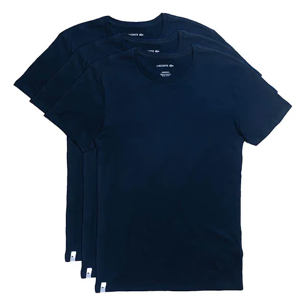 Set Áo Thun Nam Lacoste Men's 3-Pack Slim Fit Cotton Jersey T-Shirts TH8999-51-166 Màu Xanh Navy Size 3