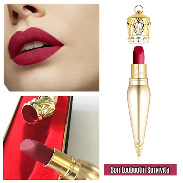 Son Christian Louboutin 420M Survivita Velvet Matte Màu Đỏ Hồng - Son Môi - Vua Hàng Hiệu