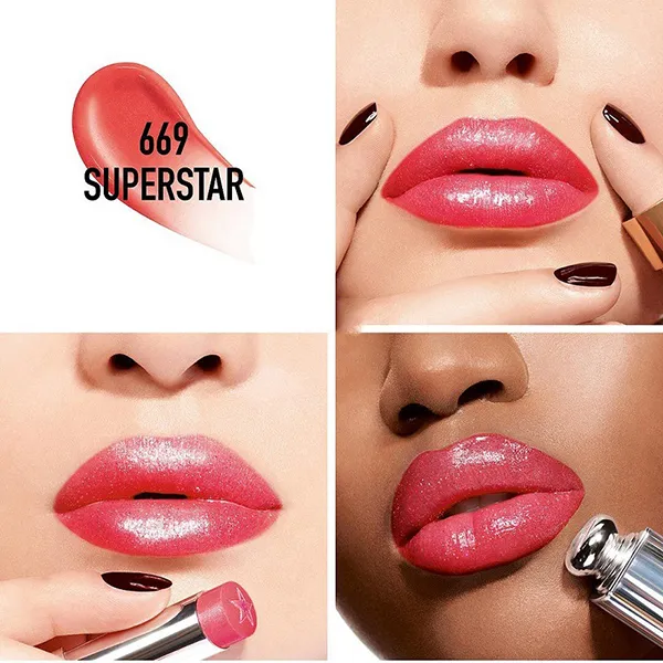 Son Dior 669 Superstar Stellar Halo Shine Màu Hồng San Hô - Son Môi - Vua Hàng Hiệu
