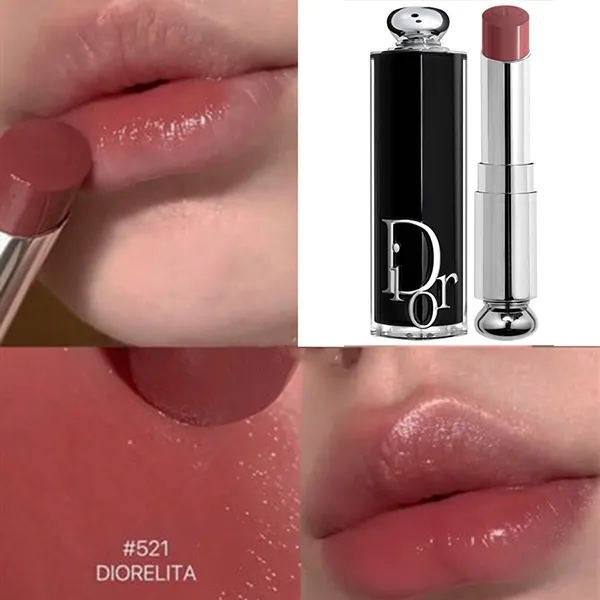 Son Dior Addict Hydrating Shine 521 Diorelita Màu Hồng Nâu