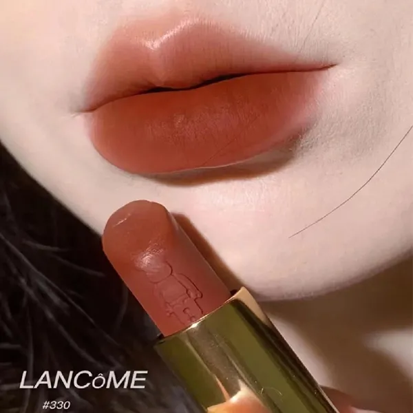 Son Lancôme L'absolu Rouge Intimate 330 Milky Bisou Màu Cam Đất - Son Môi - Vua Hàng Hiệu