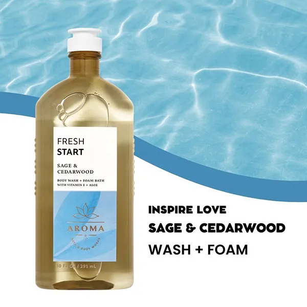 Sữa Tắm Bath & Body Works Fresh Start Sage & Cedarwood Aroma 295ml