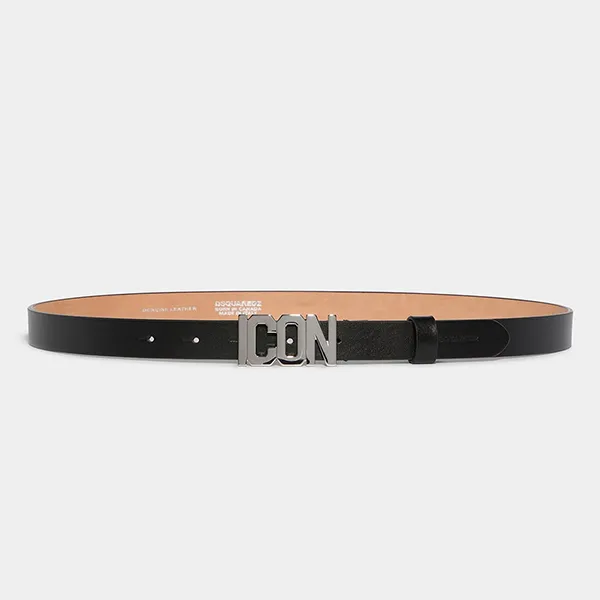 Thắt Lưng Nam Dsquared2 Be Icon Plaque Belt DSQ2 BEM009912900001M802 Màu Đen Size 85 - Thắt lưng - Vua Hàng Hiệu