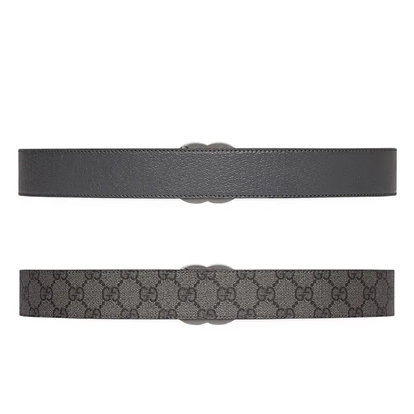 Thắt Lưng Nam Gucci GG Marmont Reversible Belt Hai Mặt Màu Xám Đen Size 100 - 4